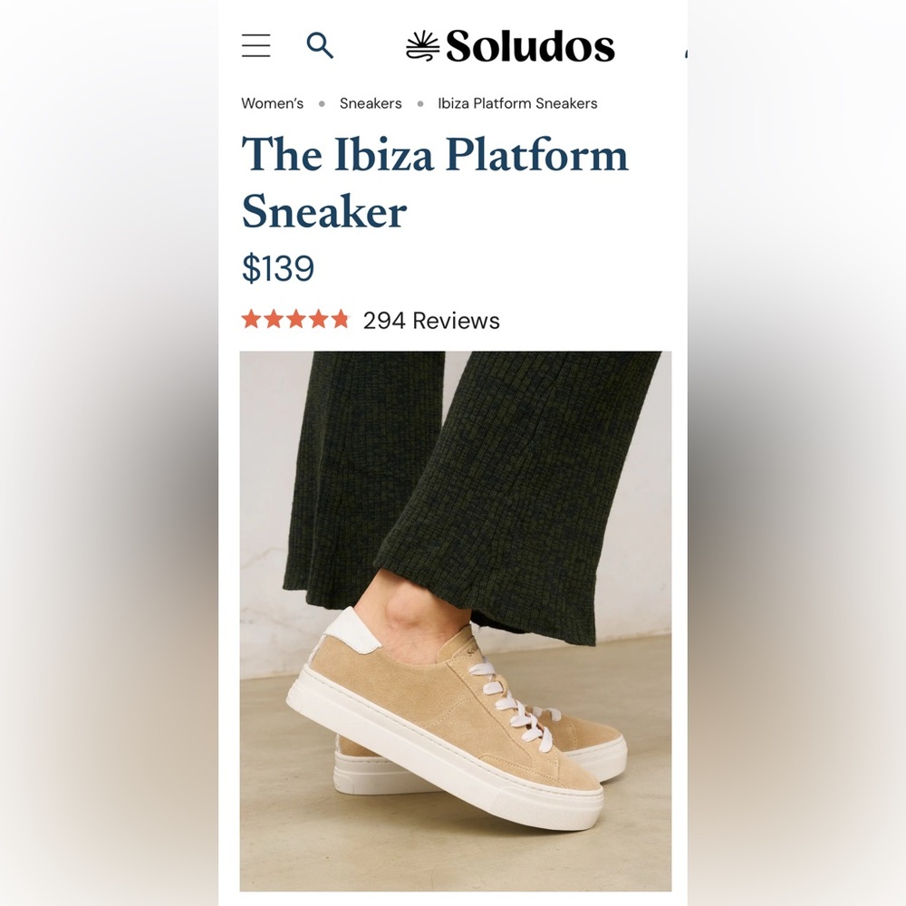 Soludos Ibiza Platform Sneakers - 7.5 - Picture 3 of 12